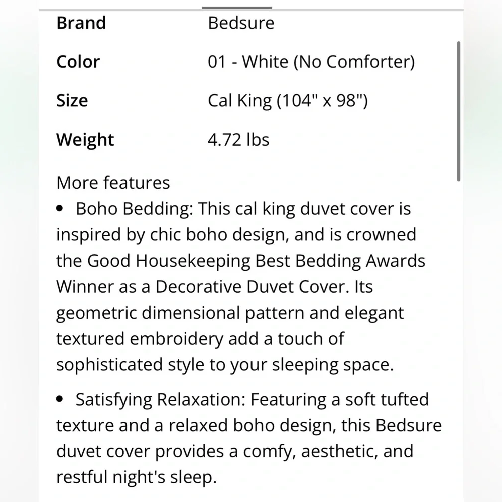 Luxurious White Diamond Pattern Duvet Cover